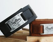 Custom Logo Leather Cuff -