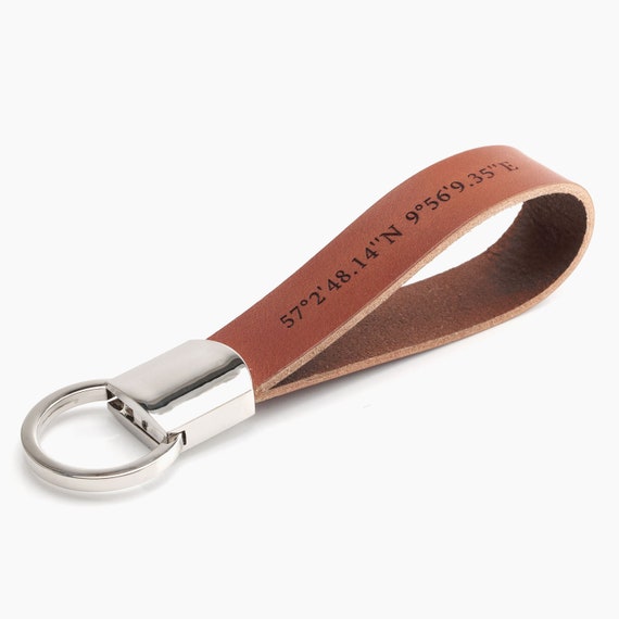leather coordinate keychain