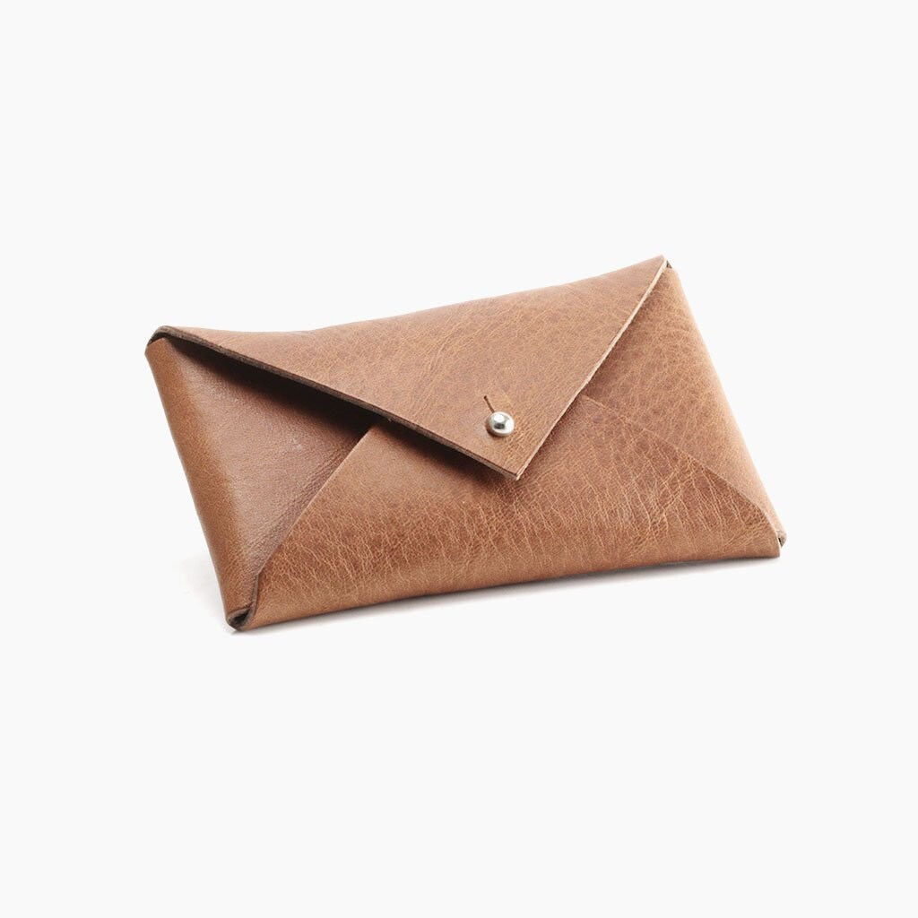 Leather Envelope Wallet Minimalist Wallet Minimal Envelop Etsy