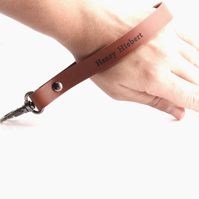 Leather Key Fob Wrist Strap Leather Leather Wristlet Custom Leather Keychain Monogrammed Wristlet Phone Wristlet Personalized Wristlet