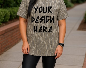 ARCHIVO DIGITAL Mossy Oak Bottomland Camo Maqueta de camuflaje vintage/ Maqueta de camiseta de camuflaje descolorido Maqueta de camiseta de camuflaje/ Maquetas de camisa de camuflaje/ Maqueta de camisa