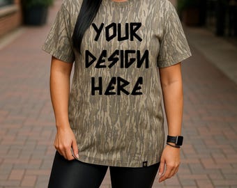 ARCHIVO DIGITAL Mossy Oak Bottomland Camo Maqueta de camuflaje vintage/ Maqueta de camiseta de camuflaje descolorido Maqueta de camiseta de camuflaje/ Maquetas de camisa de camuflaje/ Maqueta de camisa