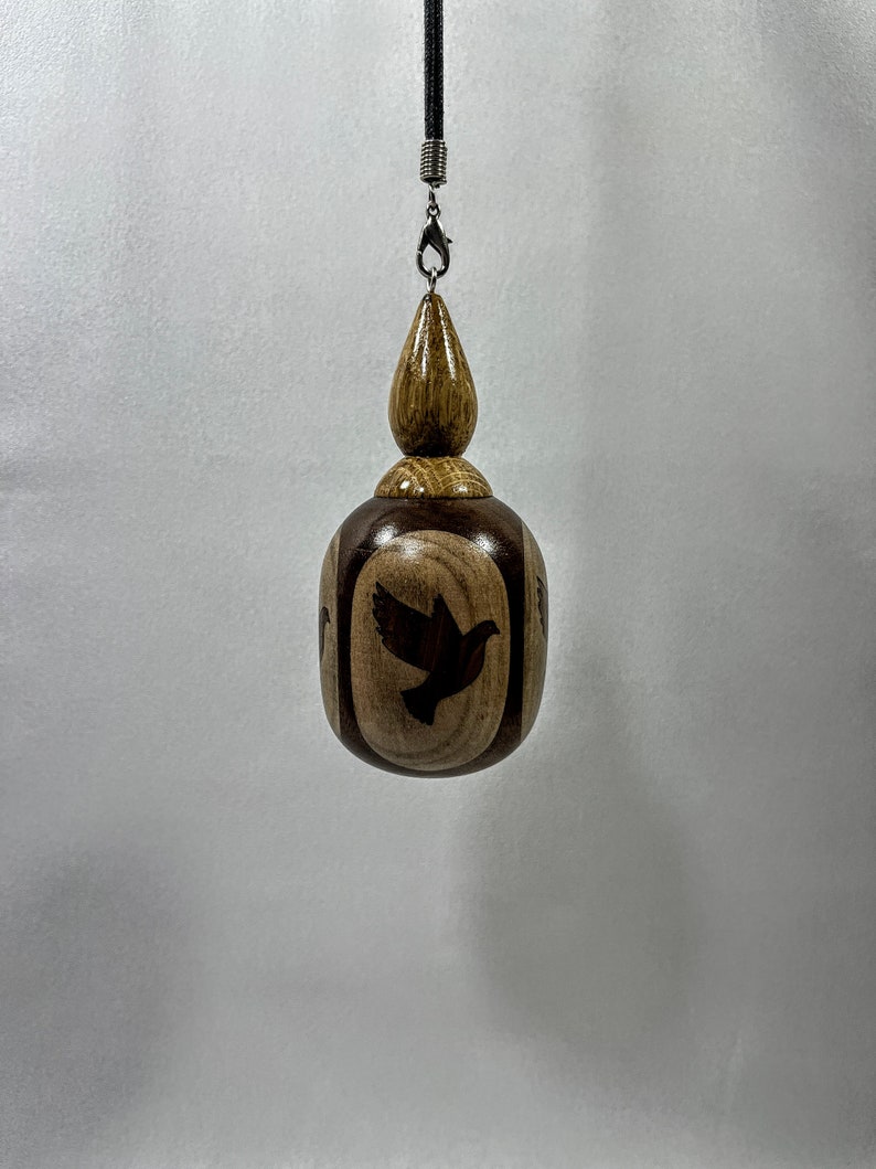 Dove Inlay, Wooden Ornament Holiday Heirloom Quality, Beautiful Domestic and Exotic Hardwoods, Christmas Decor, Unique Gift 250 image 1