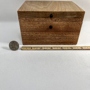Mahogany, Maple and Red Cedar, Knick-Knack Box, Night Table Box, Jewelry / Watch Box, Unusual Design, Change Box, Gift Box84 image 4