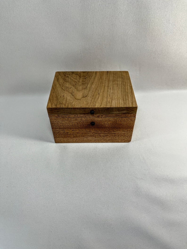 Mahogany, Maple and Red Cedar, Knick-Knack Box, Night Table Box, Jewelry / Watch Box, Unusual Design, Change Box, Gift Box84 image 3
