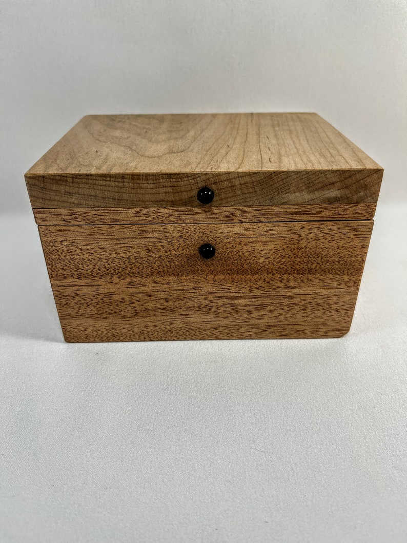 Mahogany, Maple and Red Cedar, Knick-Knack Box, Night Table Box, Jewelry / Watch Box, Unusual Design, Change Box, Gift Box84 image 2