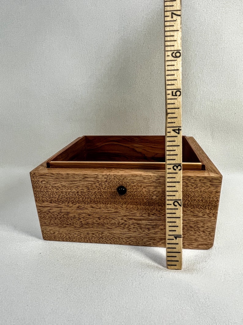 Mahogany, Maple and Red Cedar, Knick-Knack Box, Night Table Box, Jewelry / Watch Box, Unusual Design, Change Box, Gift Box84 image 7