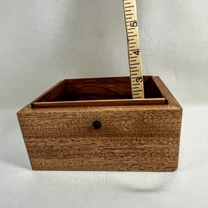 Mahogany, Maple and Red Cedar, Knick-Knack Box, Night Table Box, Jewelry / Watch Box, Unusual Design, Change Box, Gift Box84 image 8