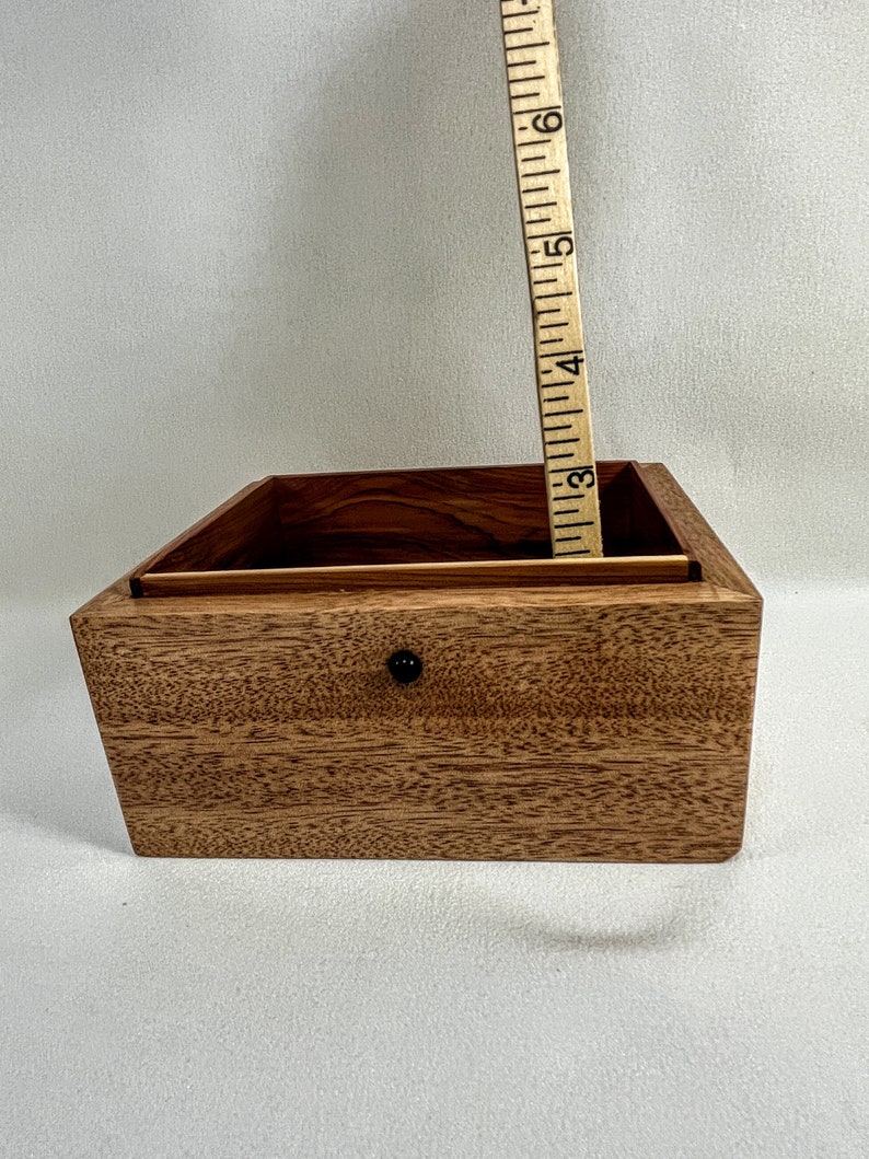 Mahogany, Maple and Red Cedar, Knick-Knack Box, Night Table Box, Jewelry / Watch Box, Unusual Design, Change Box, Gift Box84 image 8