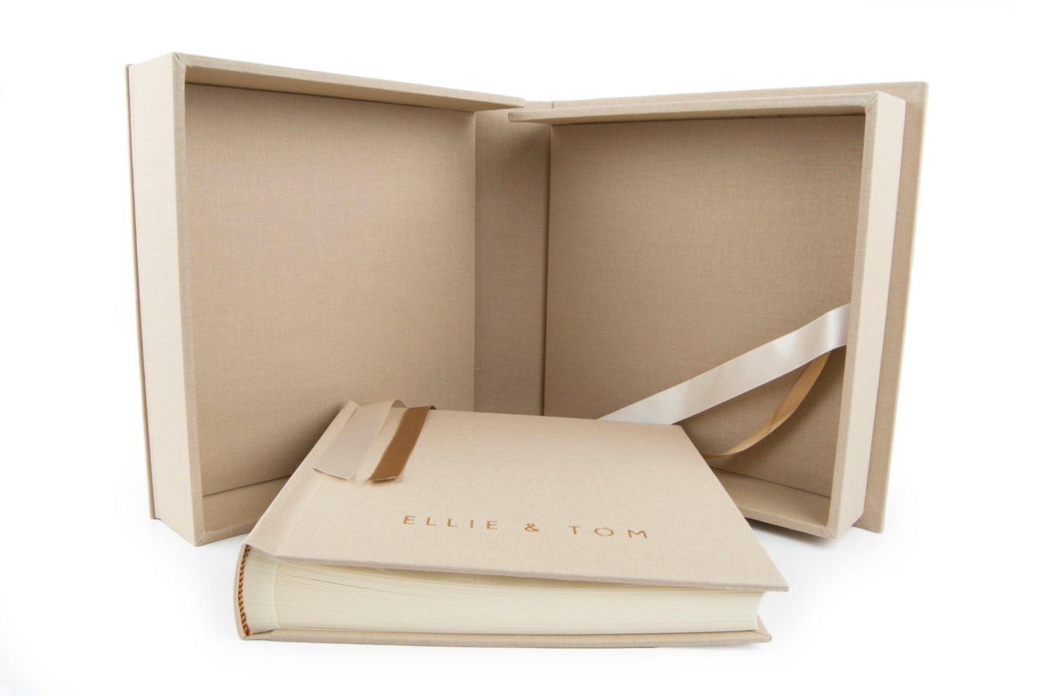 9 x 9 Bespoke wedding album & storage box bound in a Etsy