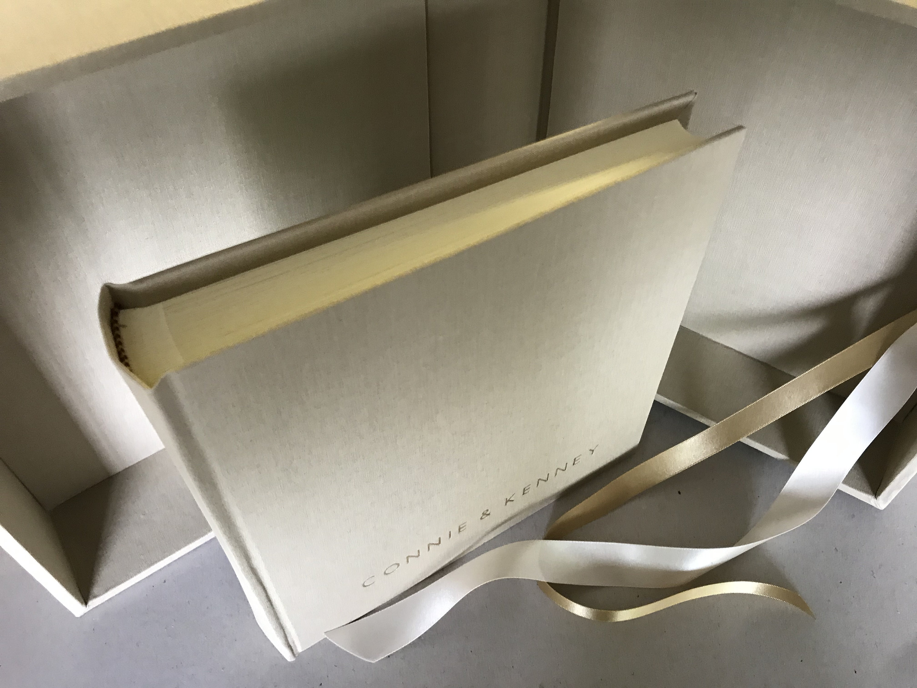 12 x 12 Bespoke wedding album & storage box bound in Etsy