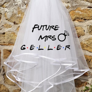 Stunning Friends Inspired Personalised Veil  | Hen Party Hen Do bachelorette party Personalised Veil | FRIENDS gift | Bridal Party Veil