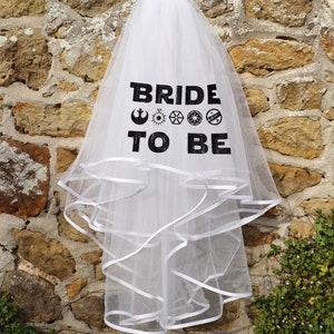 Star Wars Inspired Personalised Veil | Bride To Be Veil | Star Wars Theme Hen Party | Hen Do | Bridal Party Veil