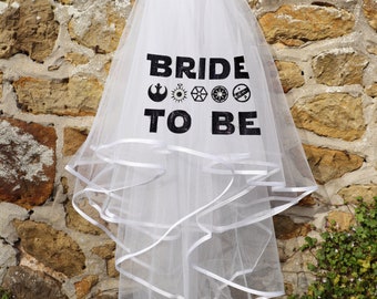 Star Wars Inspired Personalised Veil | Bride To Be Veil | Star Wars Theme Hen Party | Hen Do | Bridal Party Veil