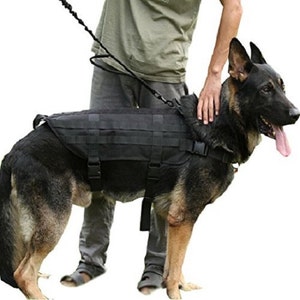 Dog K9 Vest Harness Tactical Police Hunting Hiking Training Military ...