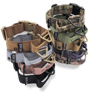 HEAVY DUTY Dog Tactical Collar with Handle K9 Military Training Width 1.5&quot; for Medium Large Pet M - XXL