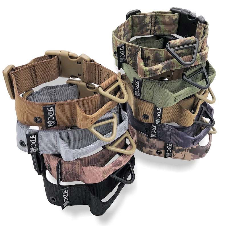 HEAVY DUTY Dog Tactical Collar With Handle K9 Military Etsy