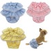 Dog Diaper Sanitary Pants Female Girl Hook & Loop Ruche Cotton SKIRT For SMALL Dogs Waist 6' - 12' 