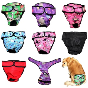 Reusable Washable Dog Diaper Female LARGE Big Dog Breeds Hook & Loop size L, XL