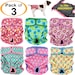 PACK of 3 Female Dog Diapers with 4 - LAYERS of Absorbent Pads WATERPROOF Leak Proof Washable for Small and Large Pet 