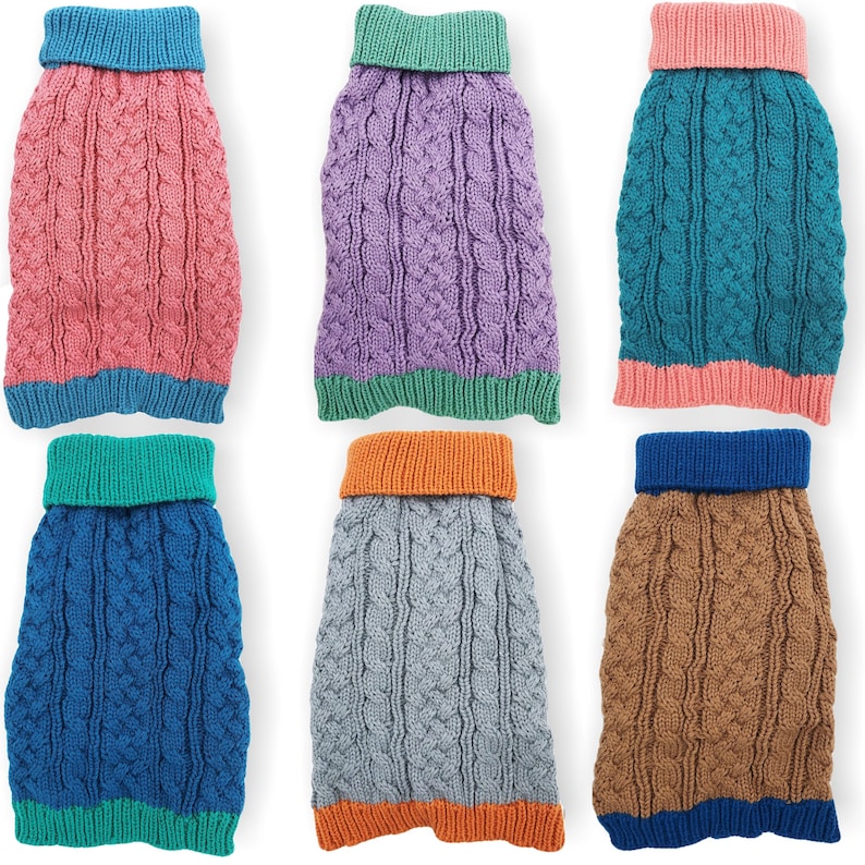 Jersey de punto para perros – Ropa de invierno abrigada para mascotas, tallas pequeñas a grandes.