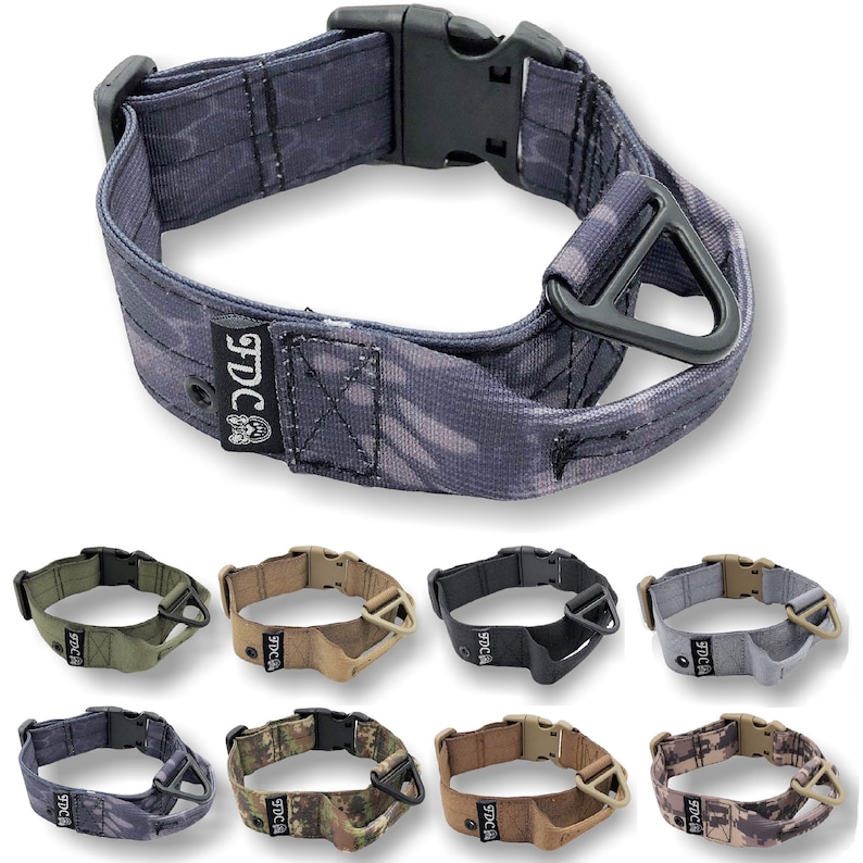 HEAVY DUTY Dog Tactical Collar with Handle K9 Military Etsy