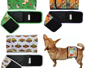 NEOPRENE Male Dog Diaper Belly Band Wrap For SMALL & LARGE Big Dogs Reusable Washable xxs - xxxl