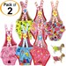 PACK of 2 Dog Diapers Female Sanitary Pants RANDOM Colors Stay On Suspenders For SMALL Pet 