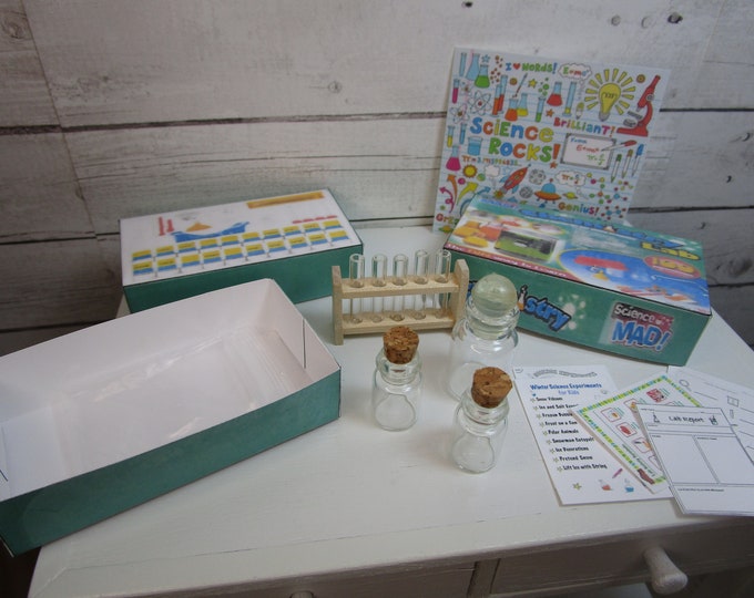 1/6 Miniature Chemistry Set Lab Witch Kids Toy Dollhouse Miniature