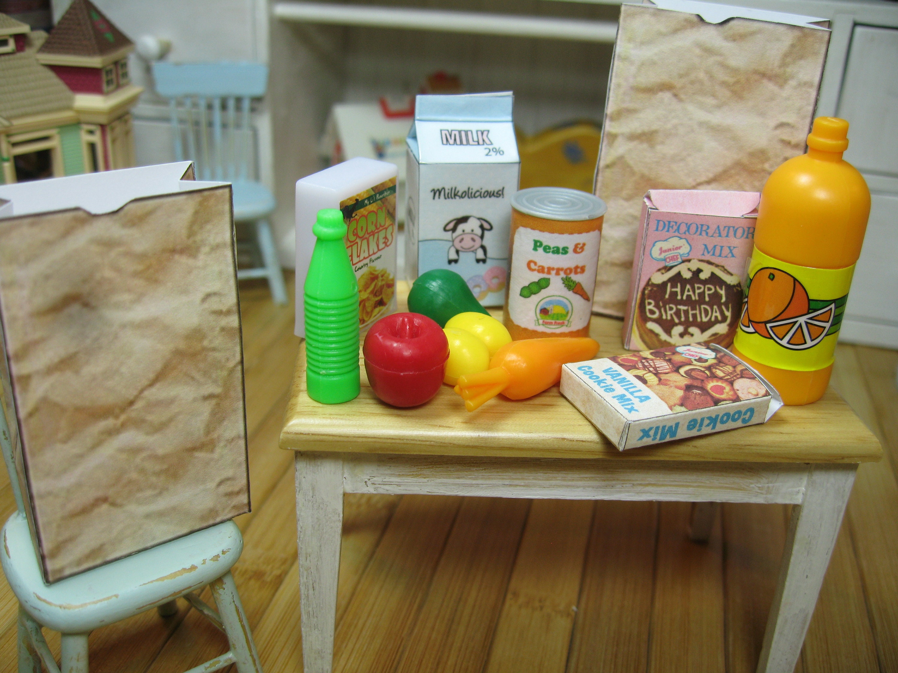 Miniature toy shopping cart pretend grocery 1/6 play blythe Etsy