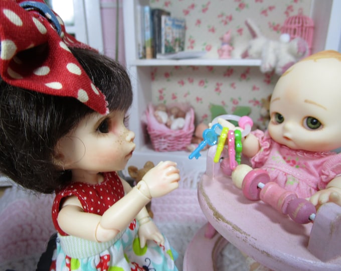 Baby Key Ring Toy Rattle Vintage Retro Miniature Playscale Etsy