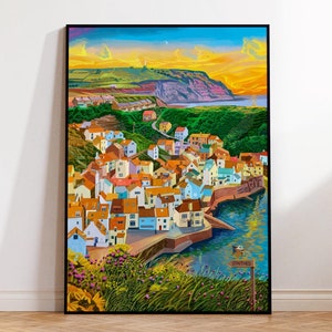 Staithes, North York Moors National Park, Art Print, A5, A4, A3, A2