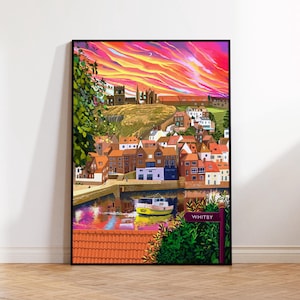 Whitby, North Yorkshire, Artwork Print, A4, A3, A2