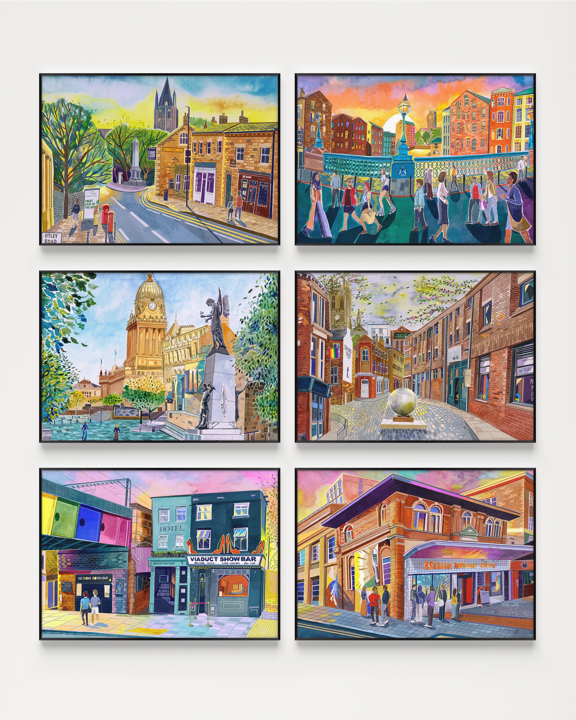Leeds Artwork Gift Set 6 X A5 Prints Leeds Gift Idea Etsy UK