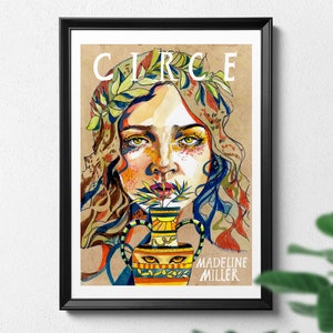 &quot;Die griechische Göttin der Verzauberung - Inspiriert von Madeline Millers &quot;&quot;Circe&quot;&quot; - Illustration - Konzeptuelle Buchhülle - A4 oder A3 Größe Druck.&quot;