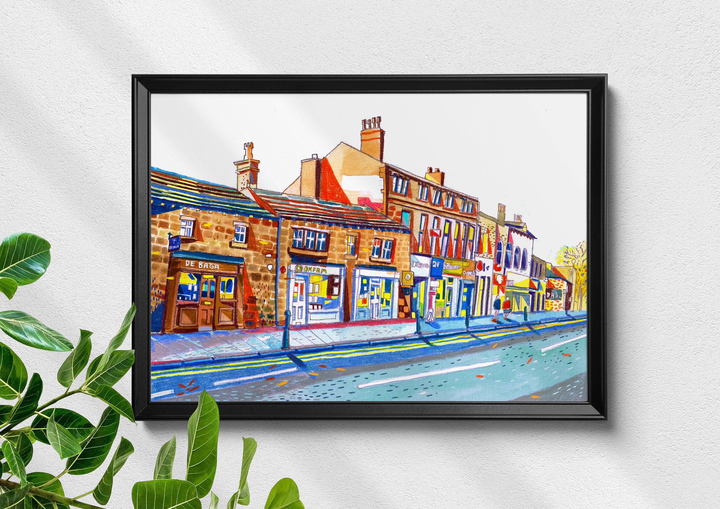 Headingley High Street Otley Road Leeds Watercolour & Etsy UK