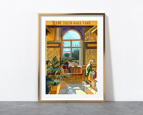Leeds, Tiled Hall Cafe , Artwork Print, A4, A3, A2