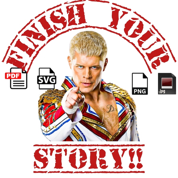 Cody; N ight mare;  Finish Your Story; W W E: Wrestling; digital download, sublimation, png, jpg, svg, and PDF file