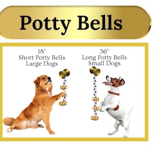 Dog Potty Training Bells: Paw Print Design (Adjustable for Any Door)