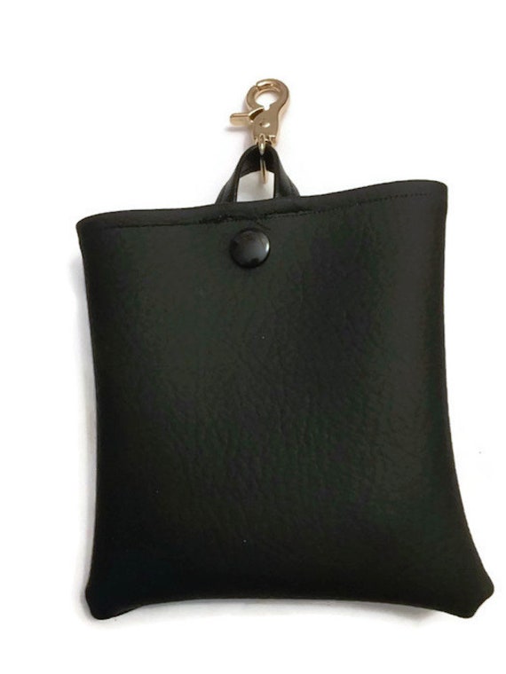 leather dog treat bag