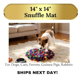 Interactive Pet Snuffle Mat: Slow Feeder & Training Puzzle for Dogs, Cats