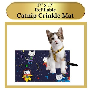 Purrfect Crinkle Catnip Blanket - Fun Cat Toy Mat for Happy Felines