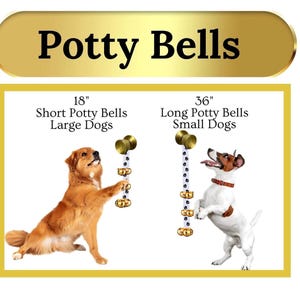 Dog Potty Training Bells: Paw Print Design (Adjustable for Any Door)