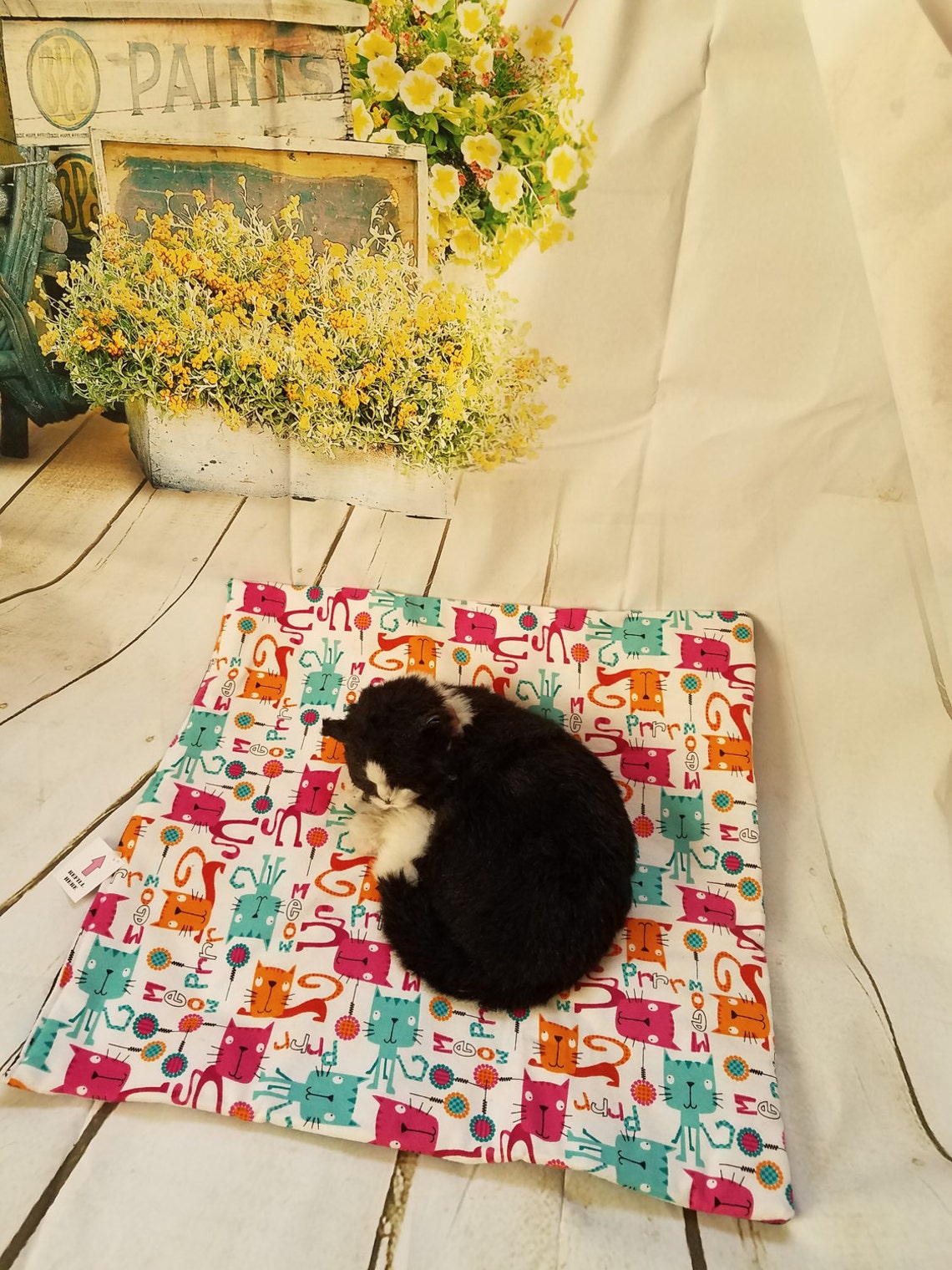 Crinkle Catnip Mat Refillable Cat Mat Cat Bed Kitty Bed Etsy