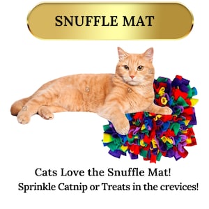 Handmade Snuffle Mat: Interactive Slow Feeder Toy for Dogs, Cats, Rabbits - Machine Washable