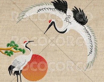 EMBROIDERY_-_Oriental Cranes