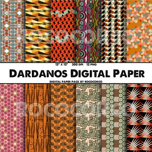 50%_OFF SALE___12 color set Pattern Digital Paper Pack, Scrapbook Geometric Papers, Instant Download, 12&quot;x12&quot; Patterns Backgrounds-25
