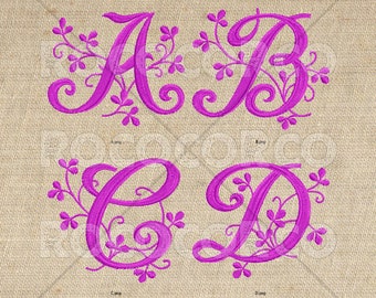 V_EMBROIDERY ALPHABET -  Blomster_12