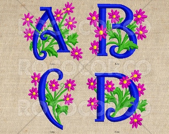 V_EMBROIDERY ALPHABET -  Blomster_8
