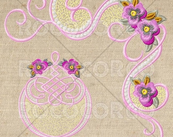 EMBROIDERY_-_Heirloom Pansy Decoration